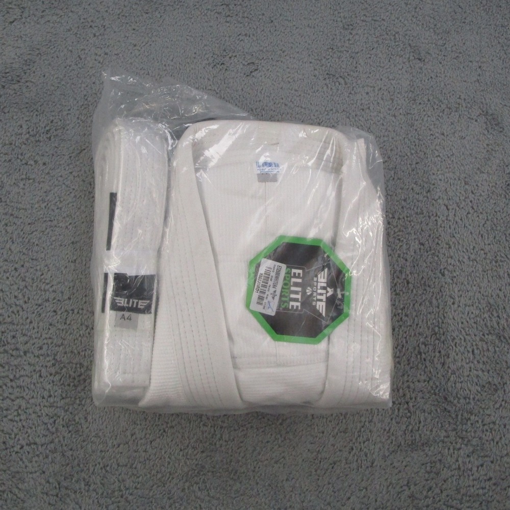 Elite Sports BJJ Gi White Brazilian Jiu Jitsu Uniform Set with Belt A4 ET2500